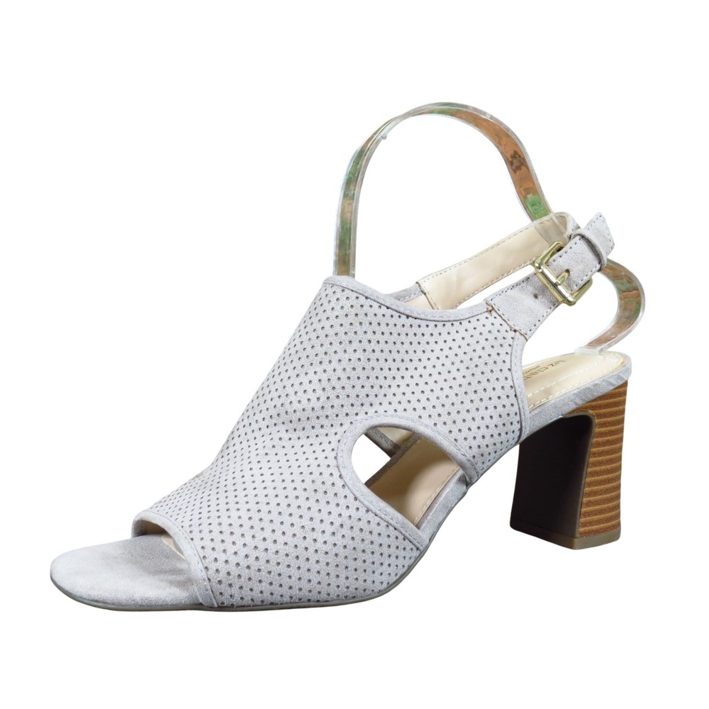 Liz Claiborne Goldwin Women Slingback Sandal 8.5 Dress Casual Gray Perforated‎